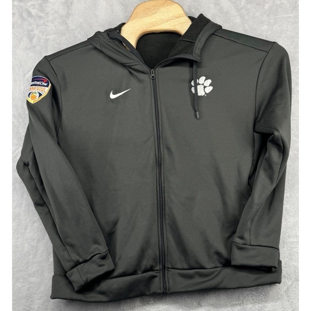 Nike Clemson Tigers Orange Bowl Full-Zip Hooded Training Gray Jacket Women's M